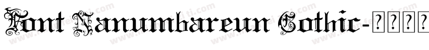 Font Nanumbareun Gothic字体转换